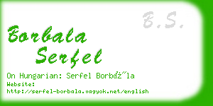 borbala serfel business card